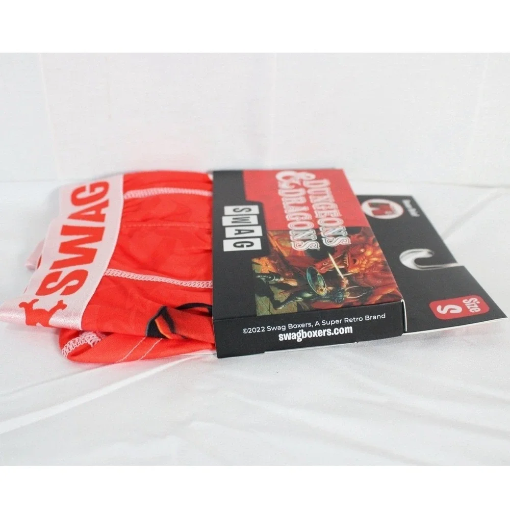 SWAG Dungeons & Dragons Boxer Briefs Mens Small Red D&D Dragon Fantasy 3 Pack